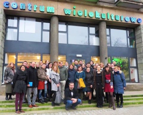 Participants of a cross-sectoral planning for the Warsaw Program for Reception and Integration of Refugees - activists, educators, leaders of informal movements and City Hall representatives.